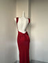 Sleeveless Evening Dress with Big Bow Backless for Gala and Wedding Guest